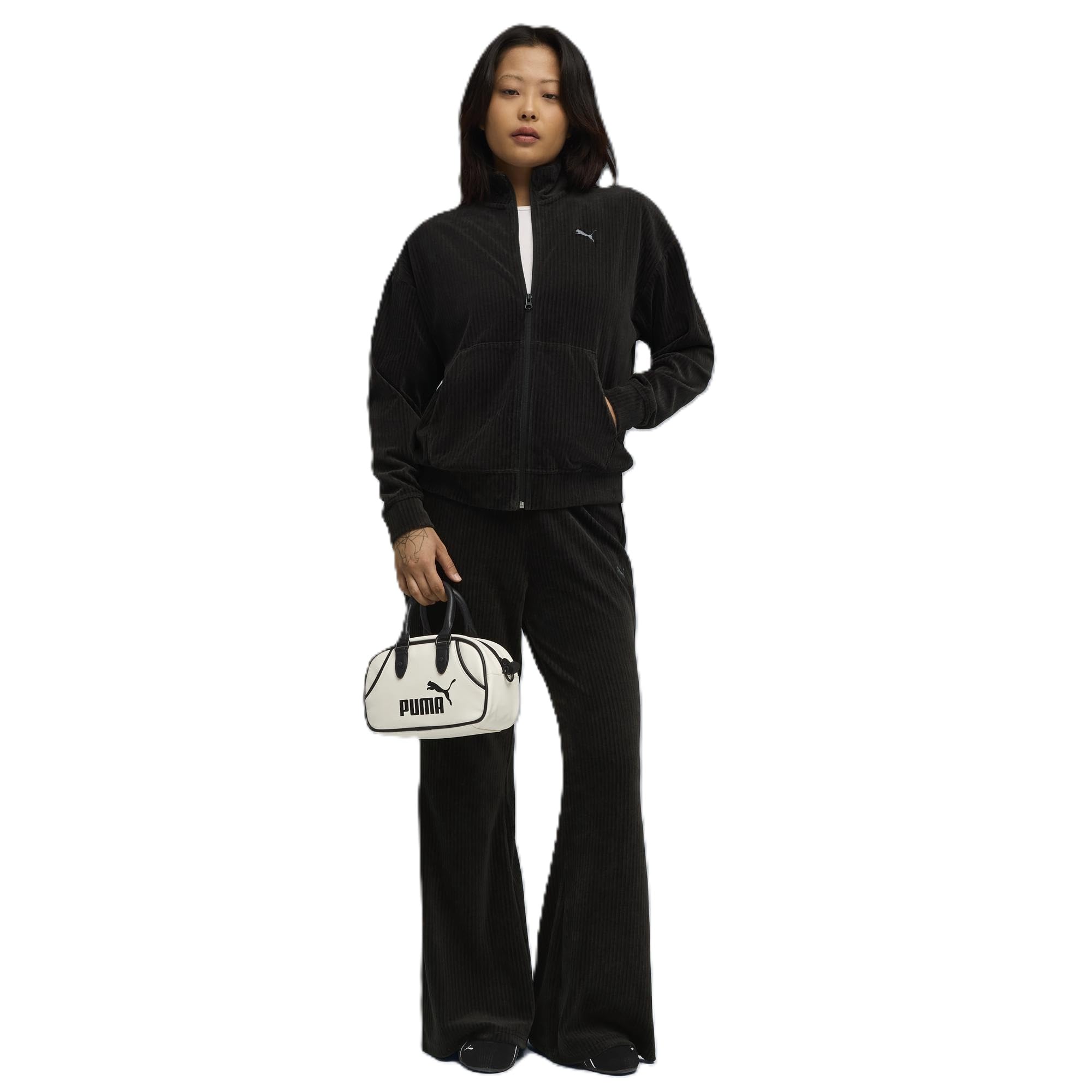 し*ん様 PUMAレディース ベロア ジャージ上下セット ブラック ダークグレー し*ん様 PUMAレディース ベロア ジャージ上下セット ブラック